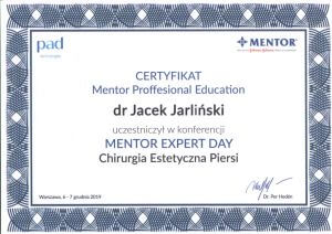 Jacek Jarliński Certyfikat